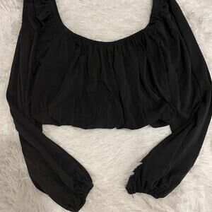 Forever 21 Women's Black Crop-top